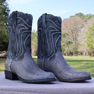 Men's 12" Tecovas Relic Lizard Cowboy Boots in Size 9EE